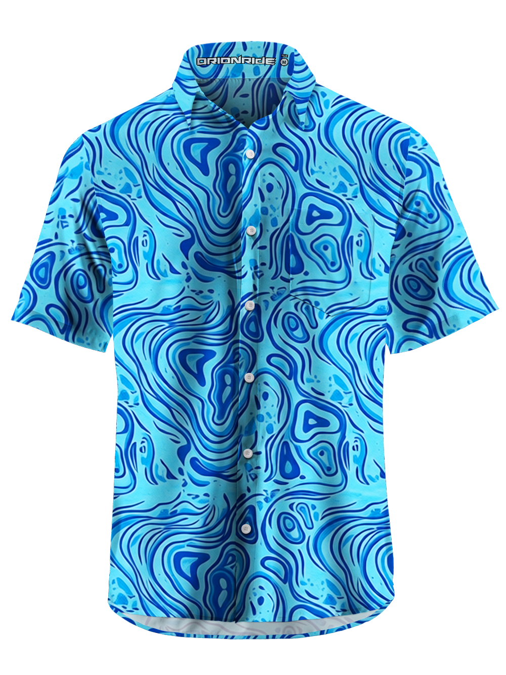 Orionride Ice And Fire Blend Zipper Pockets Ultra Lightweight Short Sleeves Gravel Shirt