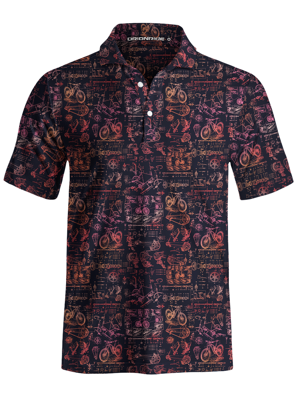 Orionride Deconstructing Bicycles Men's Polo Shirt