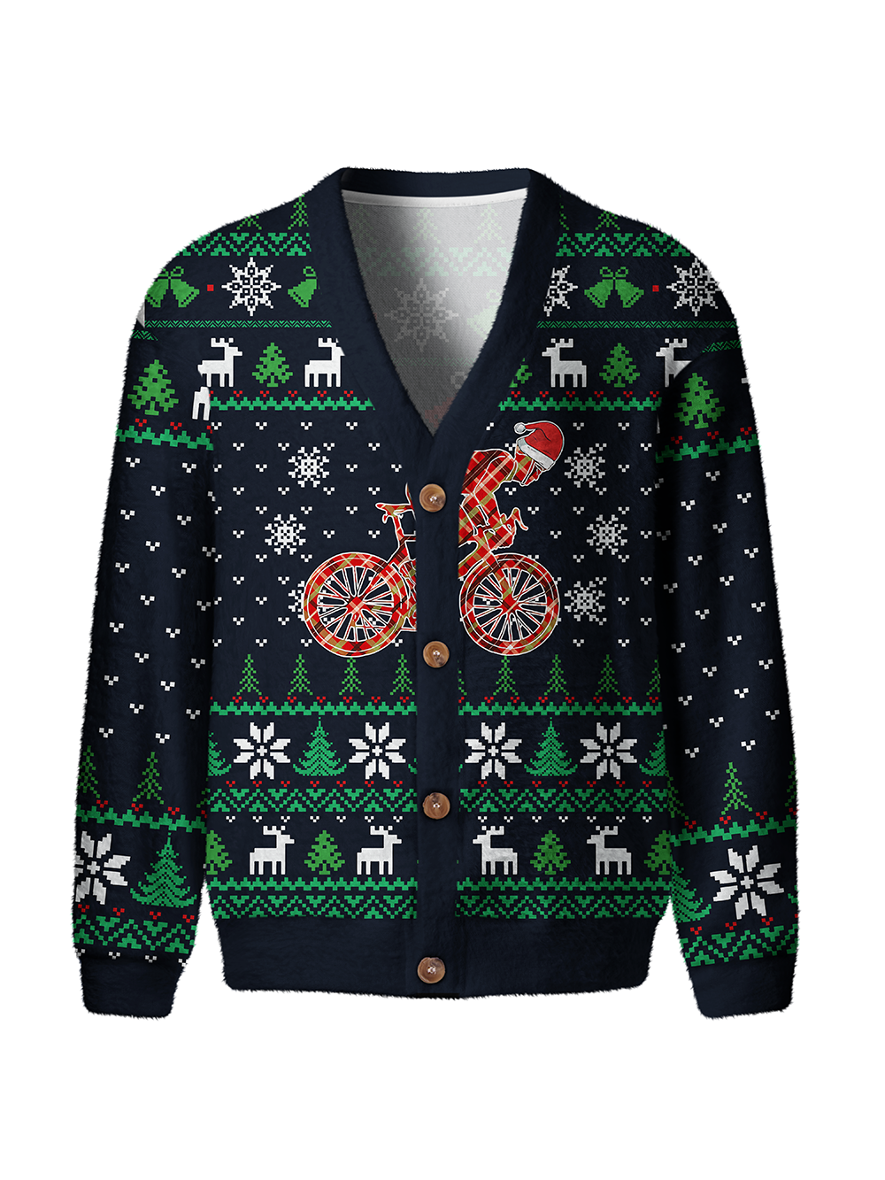 Orionride Santa's Ride Men's Cardigan Knit Sweaters