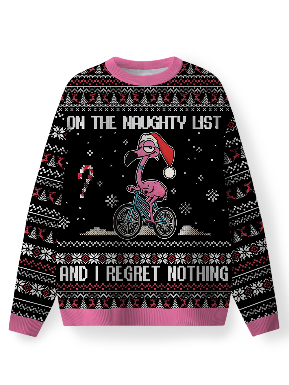 Orionride Flamingo Riding A Bicycle Women's Sweaters