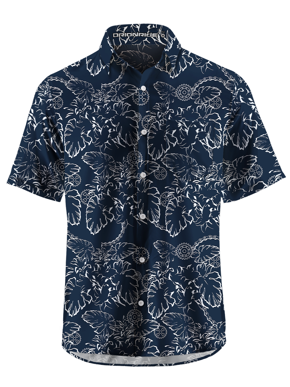 Orionride Monstera Leaves Zipper Pockets Ultra Lightweight Short Sleeves Gravel Shirt