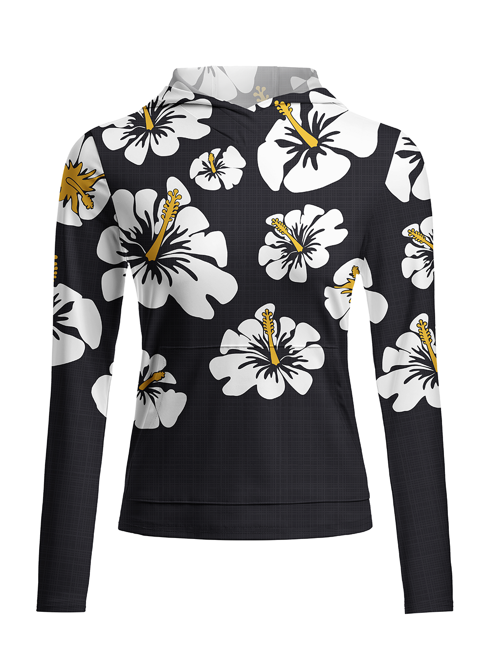 Orionride Hibiscus Flowers Bloom Women's Long Sleeve Cycling Hoodie Shirt