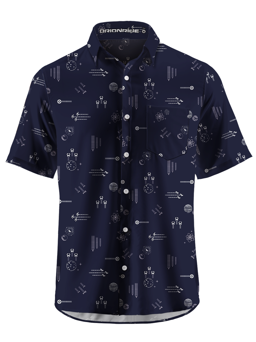 Orionride Galaxy Journey Zipper Pockets Ultra Lightweight Short Sleeves Gravel Shirt