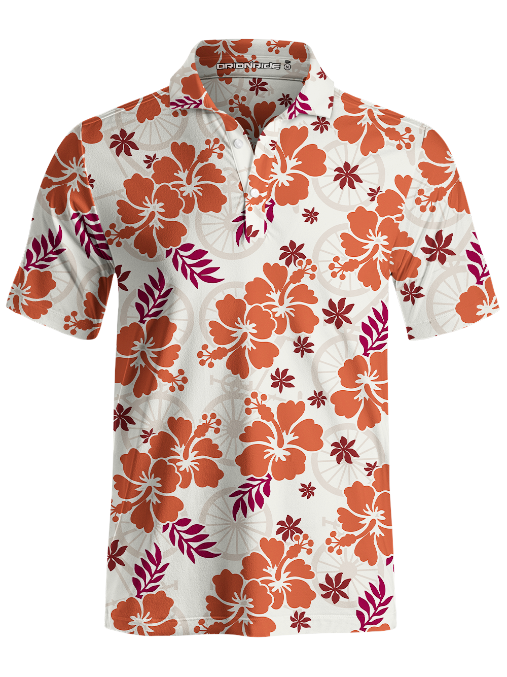 Orionride Hibiscus Flowers Men's Polo Shirt