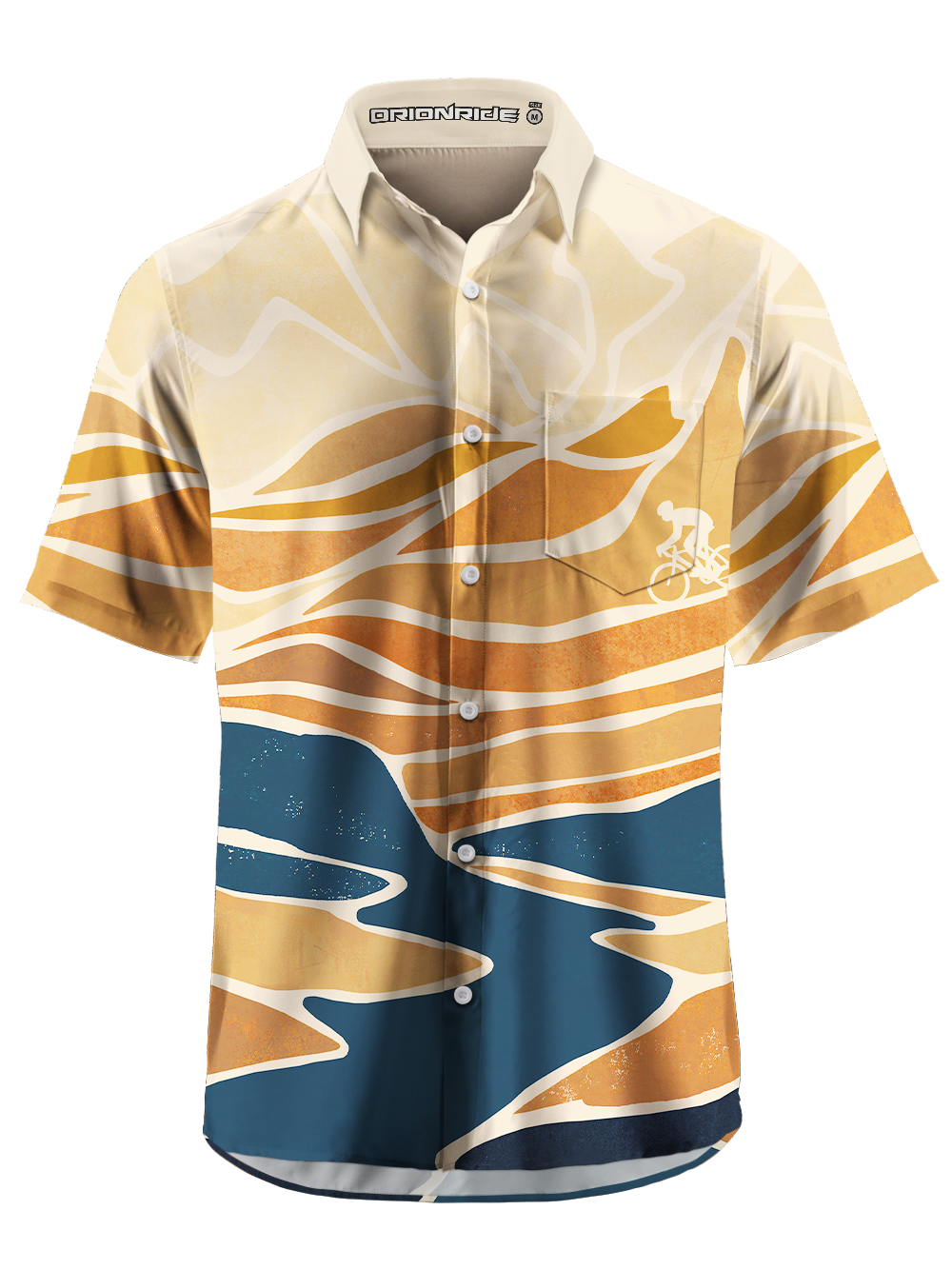 Orionride Golden Pass Zipper Pockets Ultra Lightweight Short Sleeves Gravel Shirt