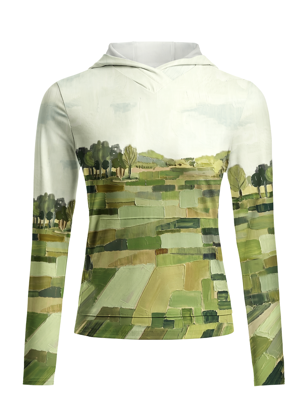 Orionride Pastoral Scenery Women's Long Sleeve Cycling Hoodie Shirt