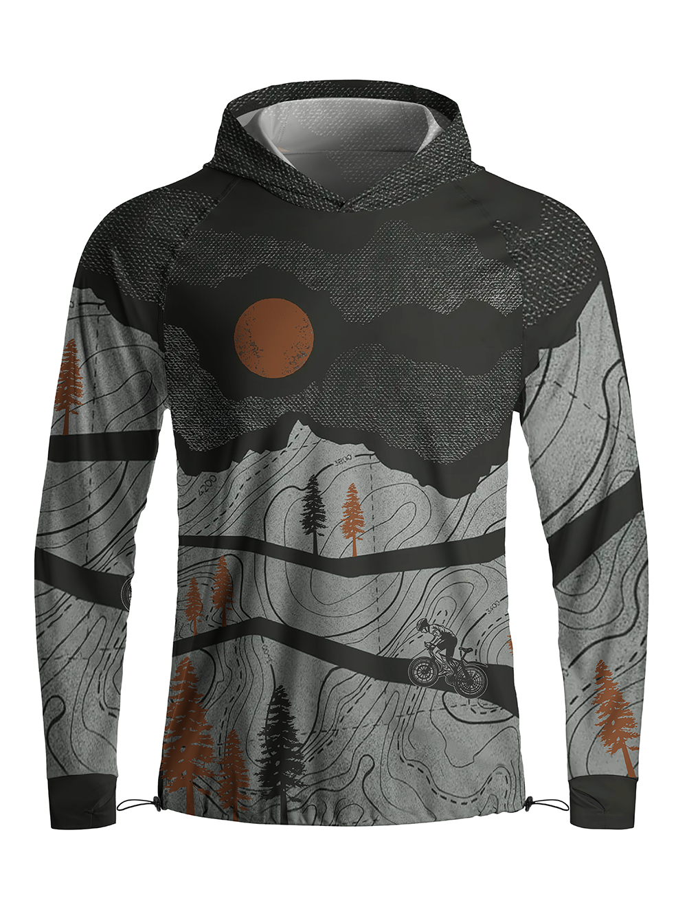 Orionride Under The Blazing Sun Long Sleeve Cycling Hoodie Shirt