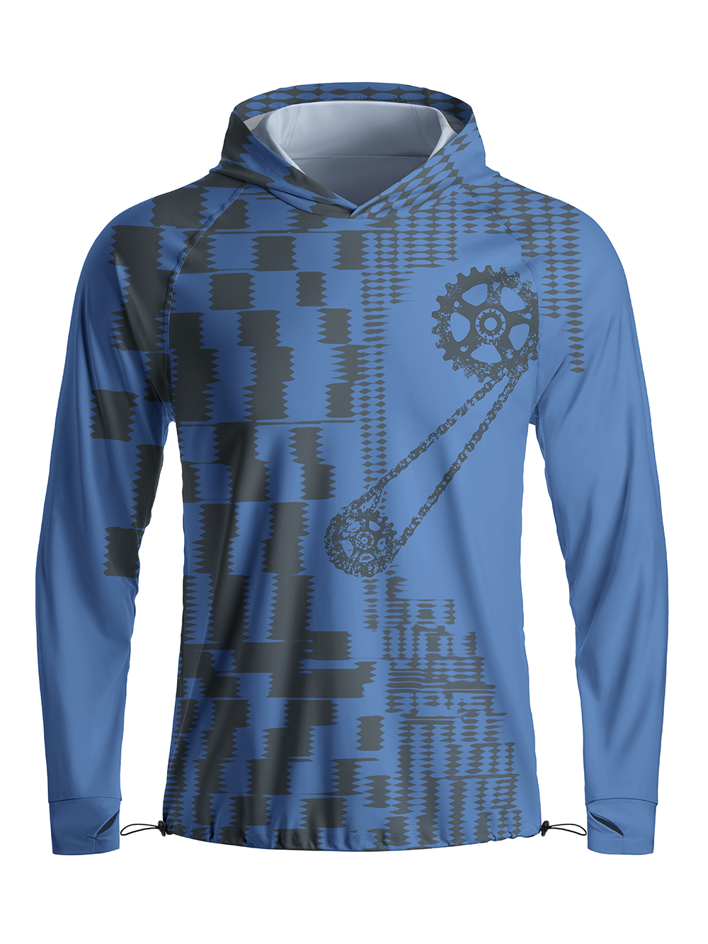 Orionride Corrugated Parts Long Sleeve Cycling Hoodie Shirt