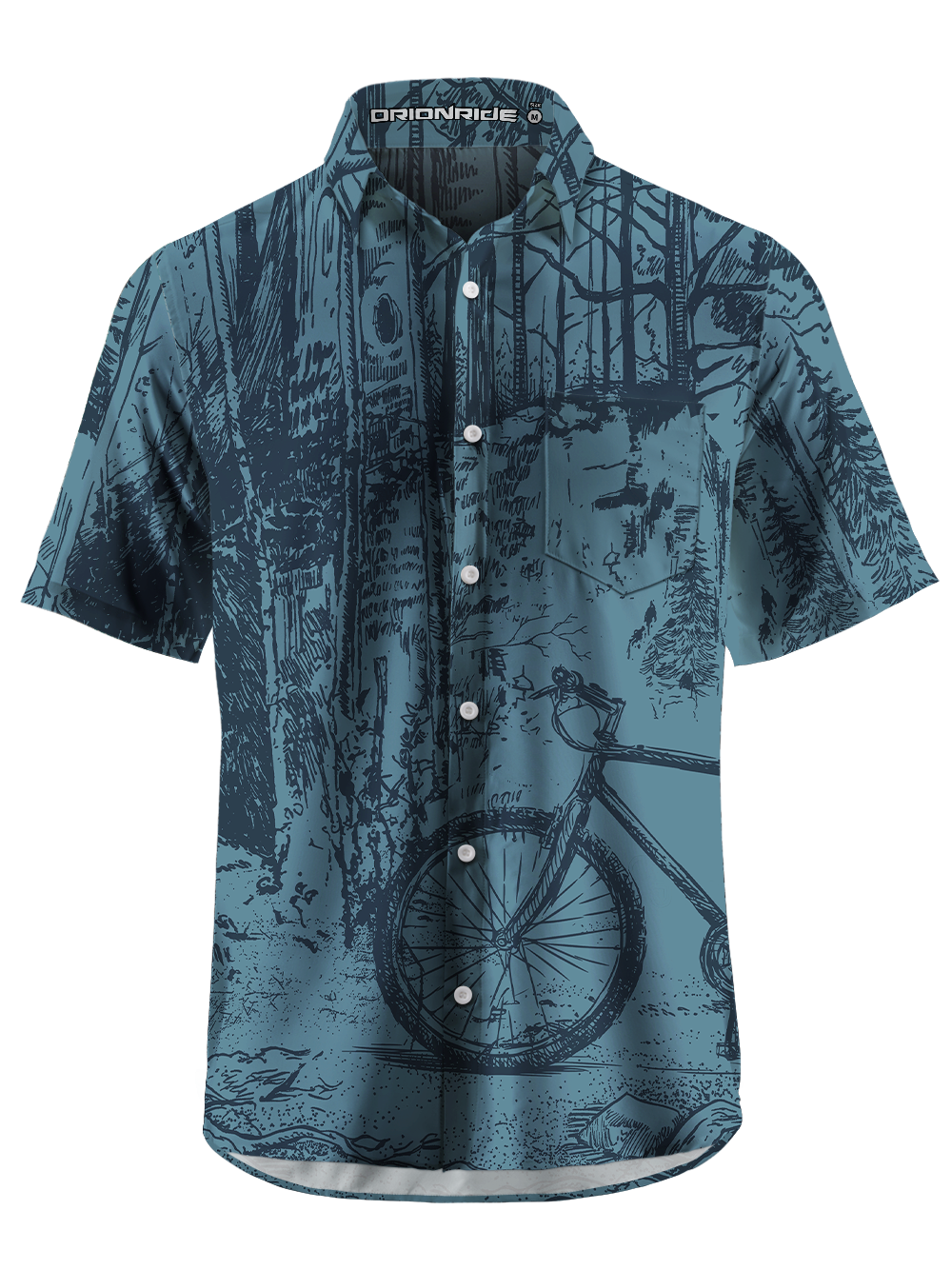 Orionride Forest Stop Ride Zipper Pockets Ultra Lightweight Short Sleeves Gravel Shirt