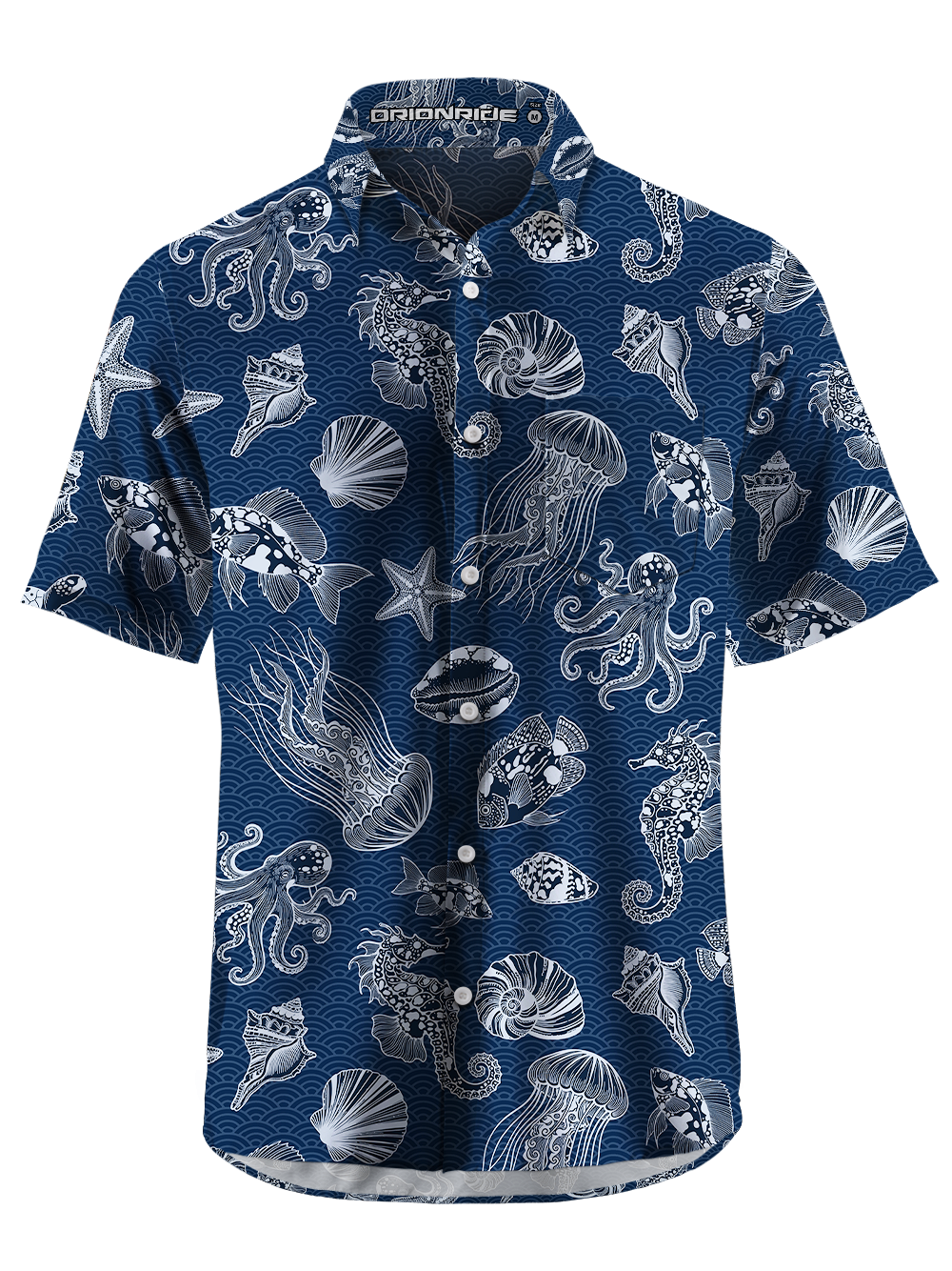Orionride Ocean Dream Zipper Pockets Ultra Lightweight Short Sleeves Gravel Shirt