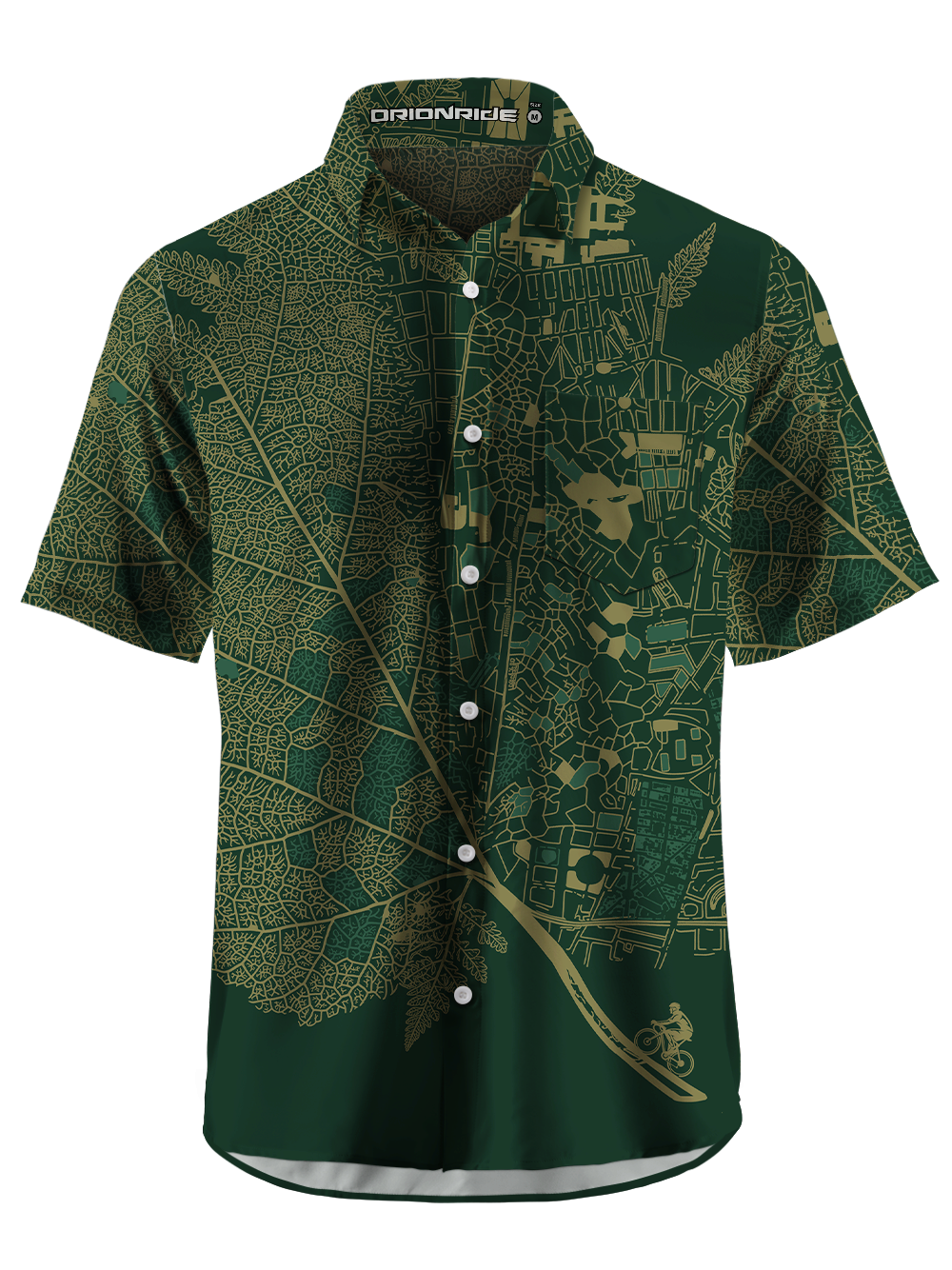 Orionride Leaf City Ride Zipper Pockets Ultra Lightweight Short Sleeves Gravel Shirt
