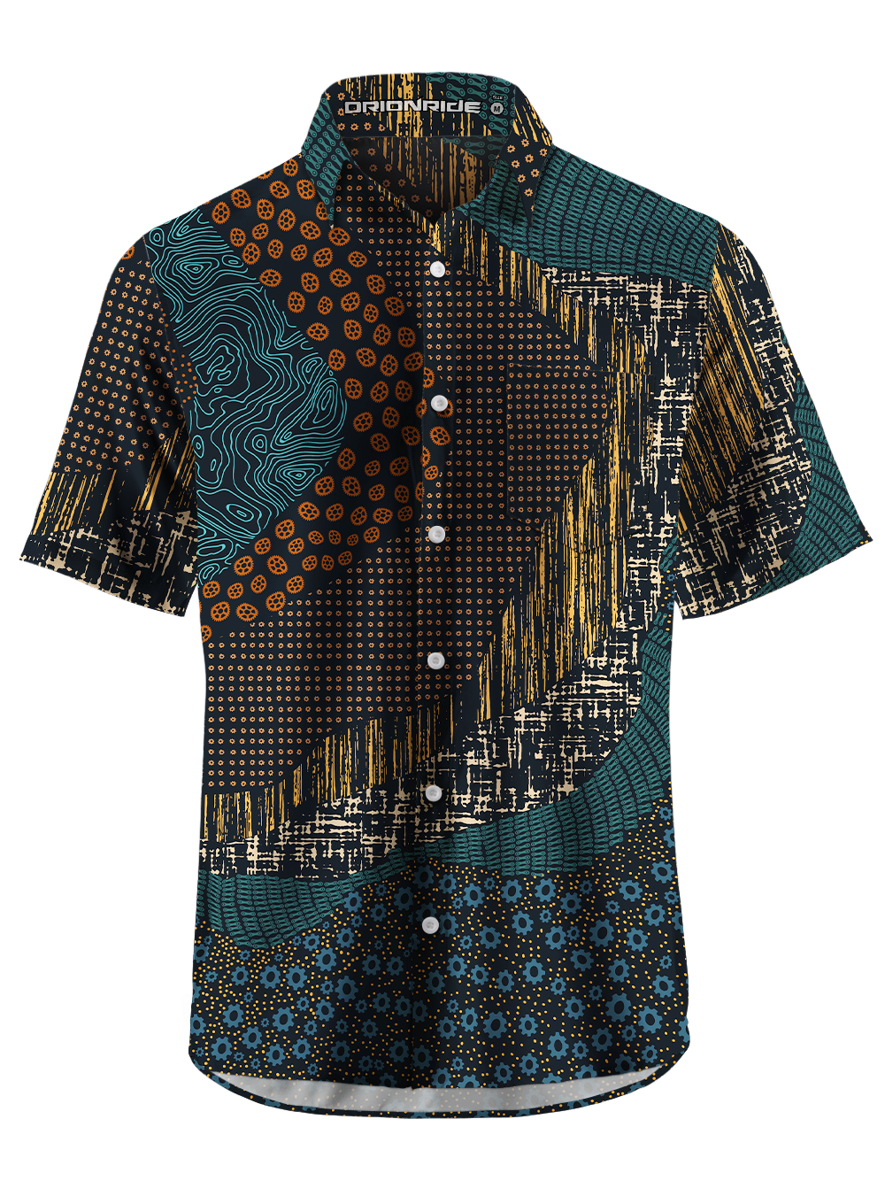 Orionride Map Code Zipper Pockets Ultra Lightweight Short Sleeves Gravel Shirt