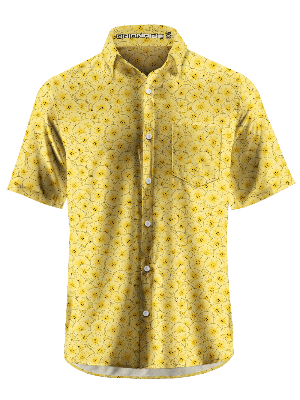 Orionride Banana Chips Zipper Pockets Ultra Lightweight Short Sleeves Gravel Shirt