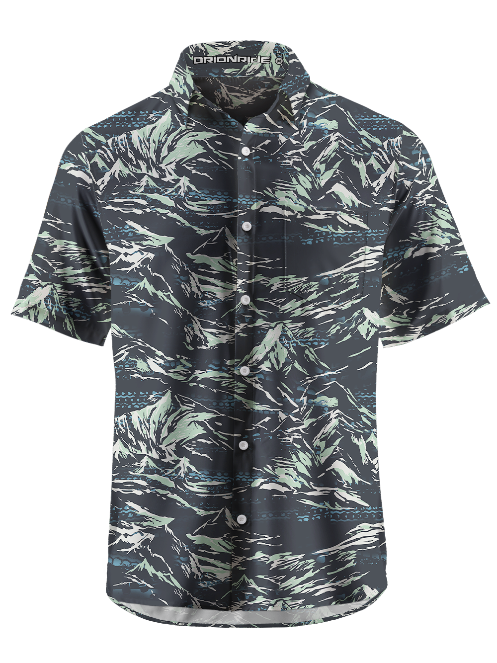 Orionride Path Lines Zipper Pockets Ultra Lightweight Short Sleeves Gravel Shirt