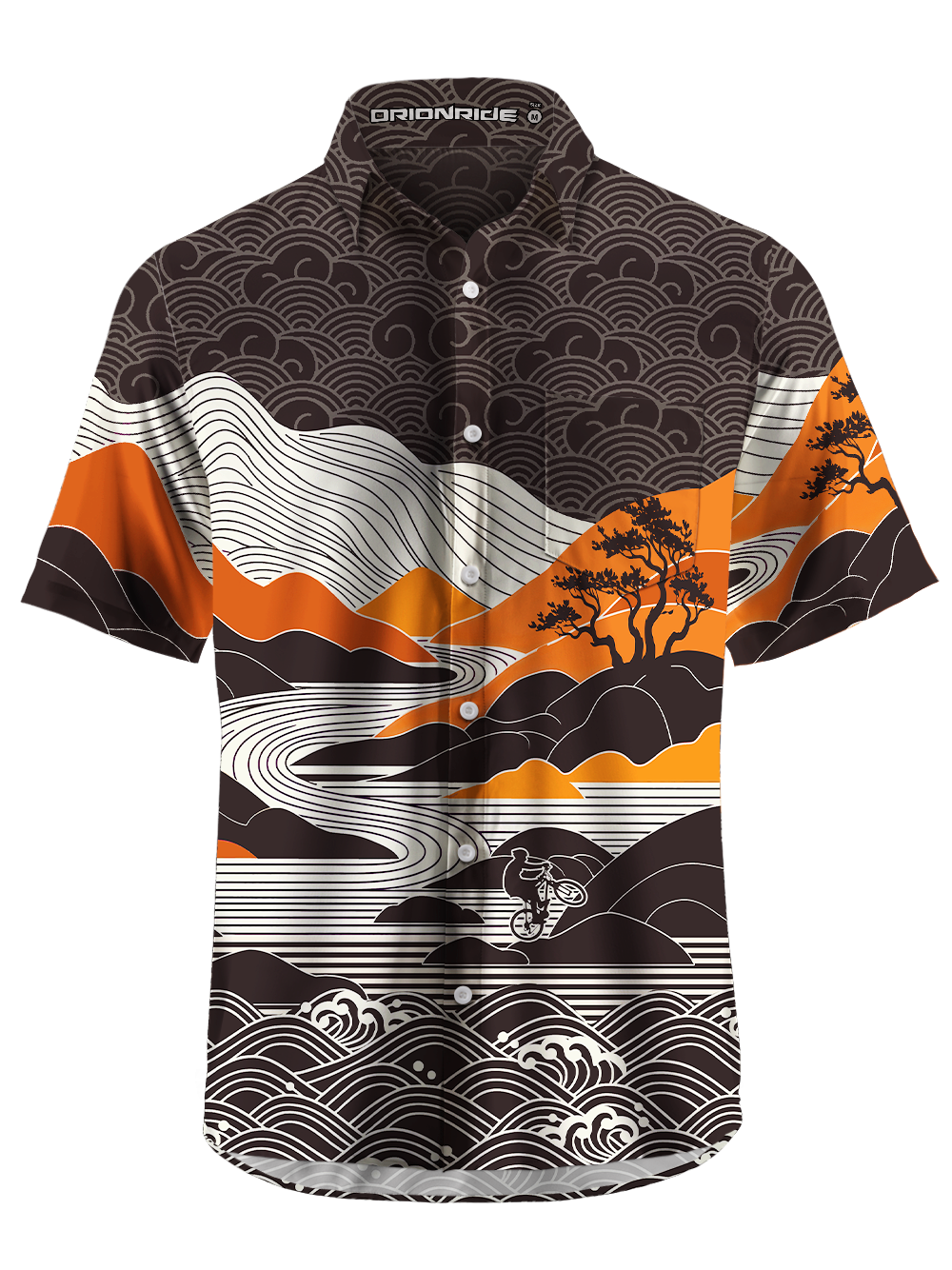 Orionride Wave Mountain Ride Zipper Pockets Ultra Lightweight Short Sleeves Gravel Shirt