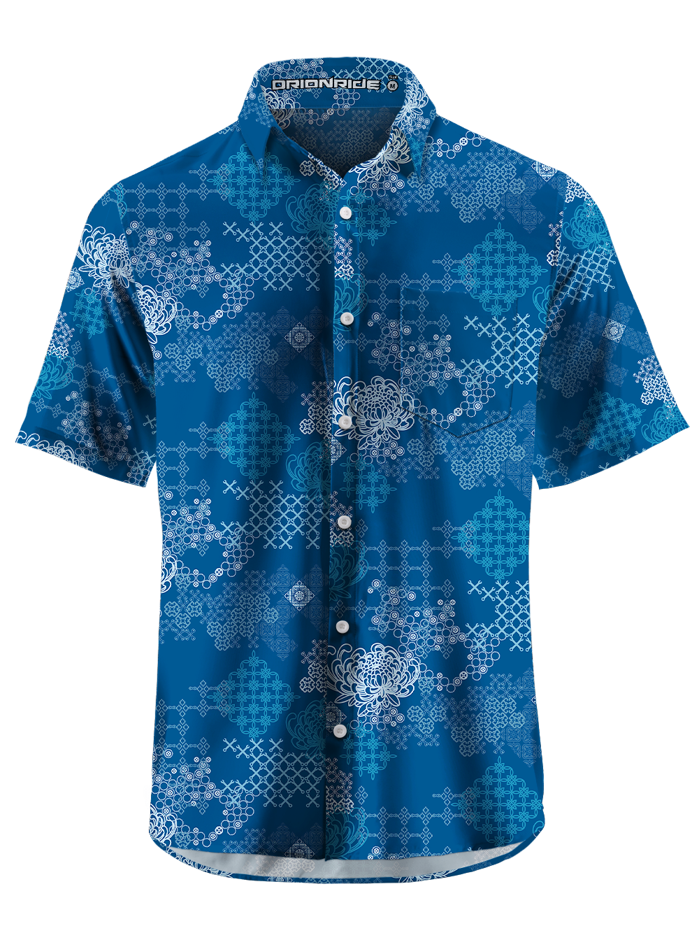 Orionride Checkered Pattern Zipper Pockets Ultra Lightweight Short Sleeves Gravel Shirt