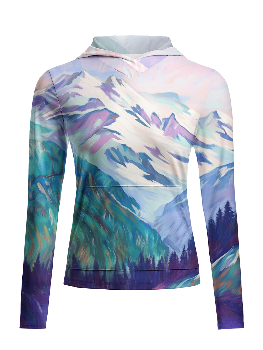 Orionride Forests And Valleys Women's Long Sleeve Cycling Hoodie Shirt