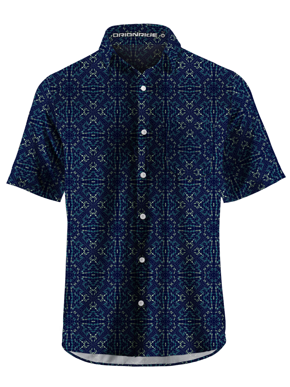 Orionride Psychedelic Chains Zipper Pockets Ultra Lightweight Short Sleeves Gravel Shirt