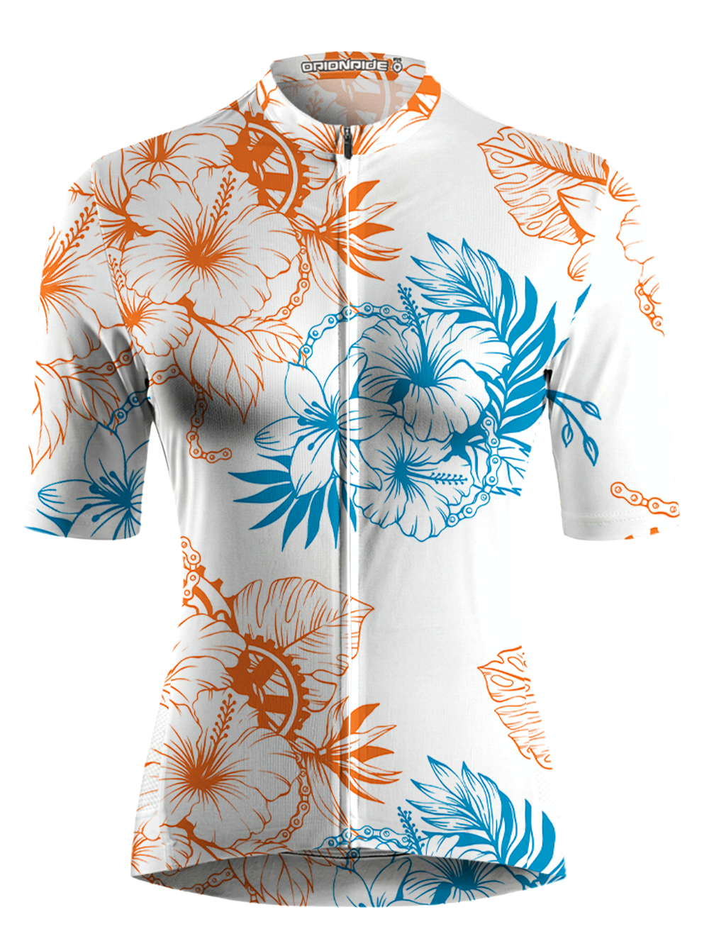 Orionride Bright Hibiscus Flowers Short Sleeves Women's Jersey
