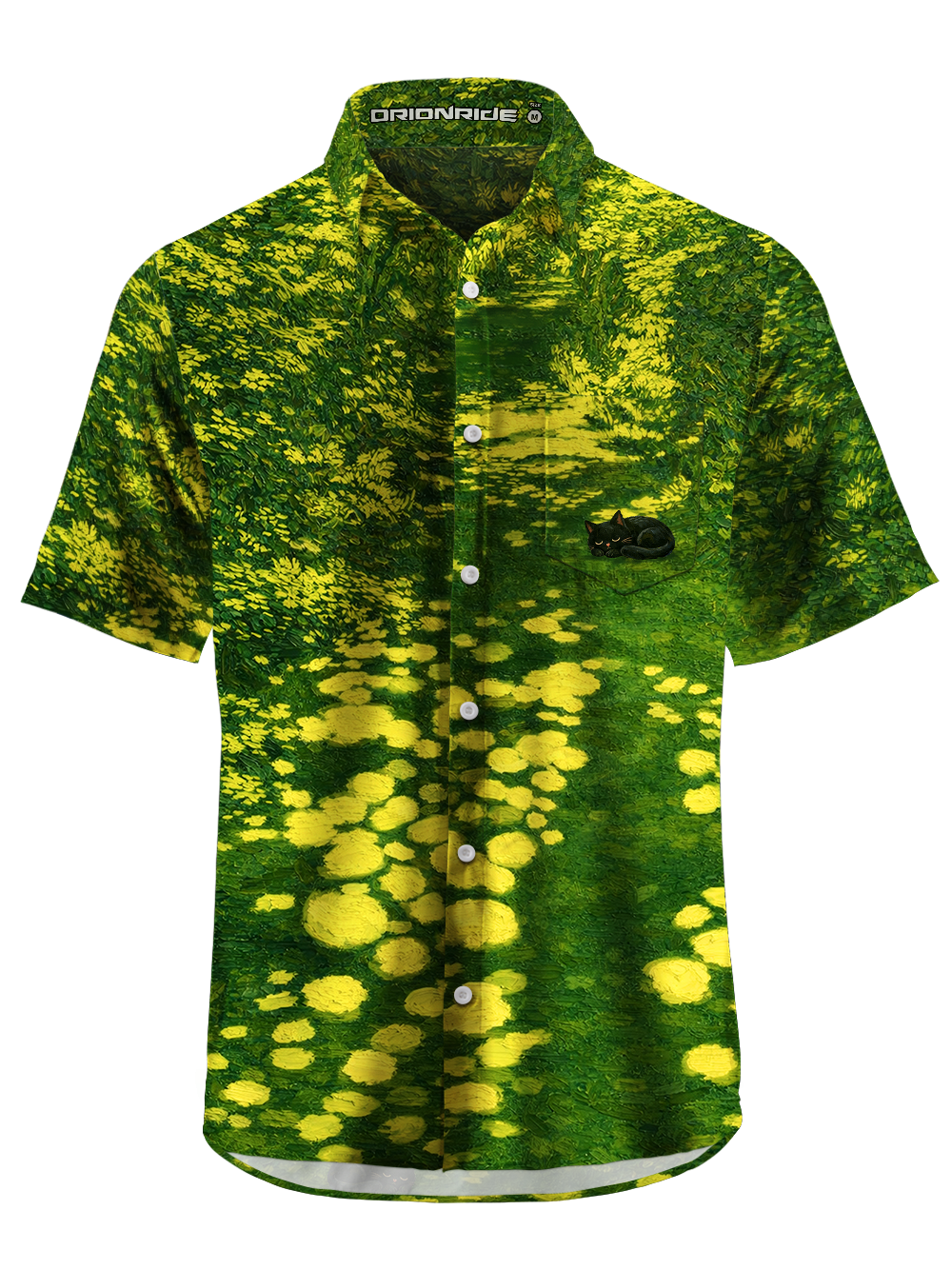 Orionride Sun Dappled Summer Zipper Pockets Ultra Lightweight Short Sleeves Gravel Shirt