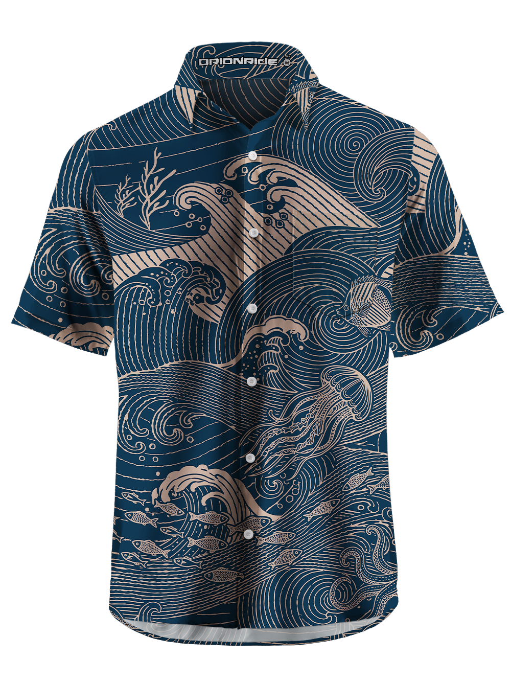 Orionride Wave Code Zipper Pockets Ultra Lightweight Short Sleeves Gravel Shirt