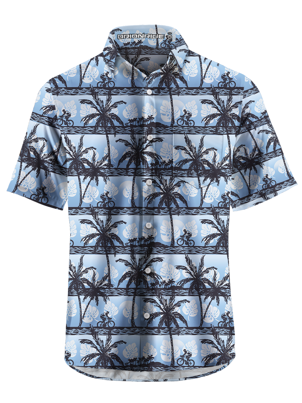 Orionride Distant Coastline Zipper Pockets Ultra Lightweight Short Sleeves Gravel Shirt