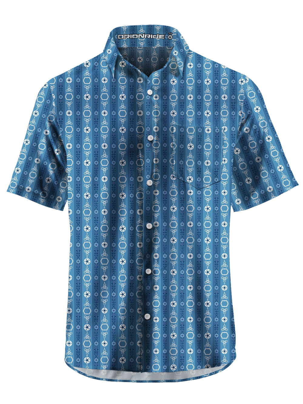 Orionride Blue Component Zipper Pockets Ultra Lightweight Short Sleeves Gravel Shirt