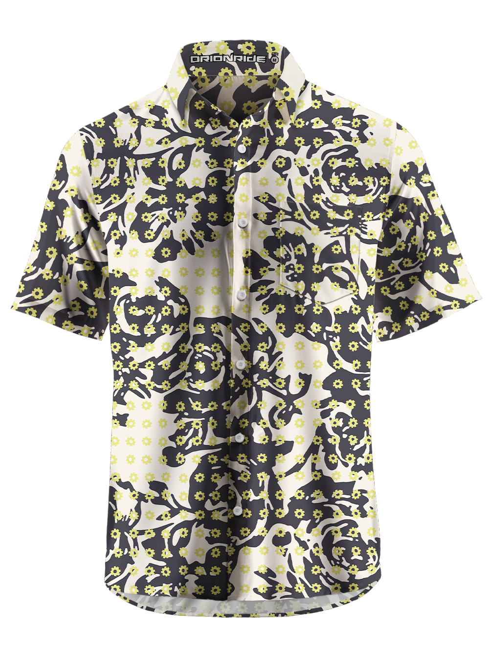Orionride Rose Cog Rhythm Zipper Pockets Ultra Lightweight Short Sleeves Gravel Shirt
