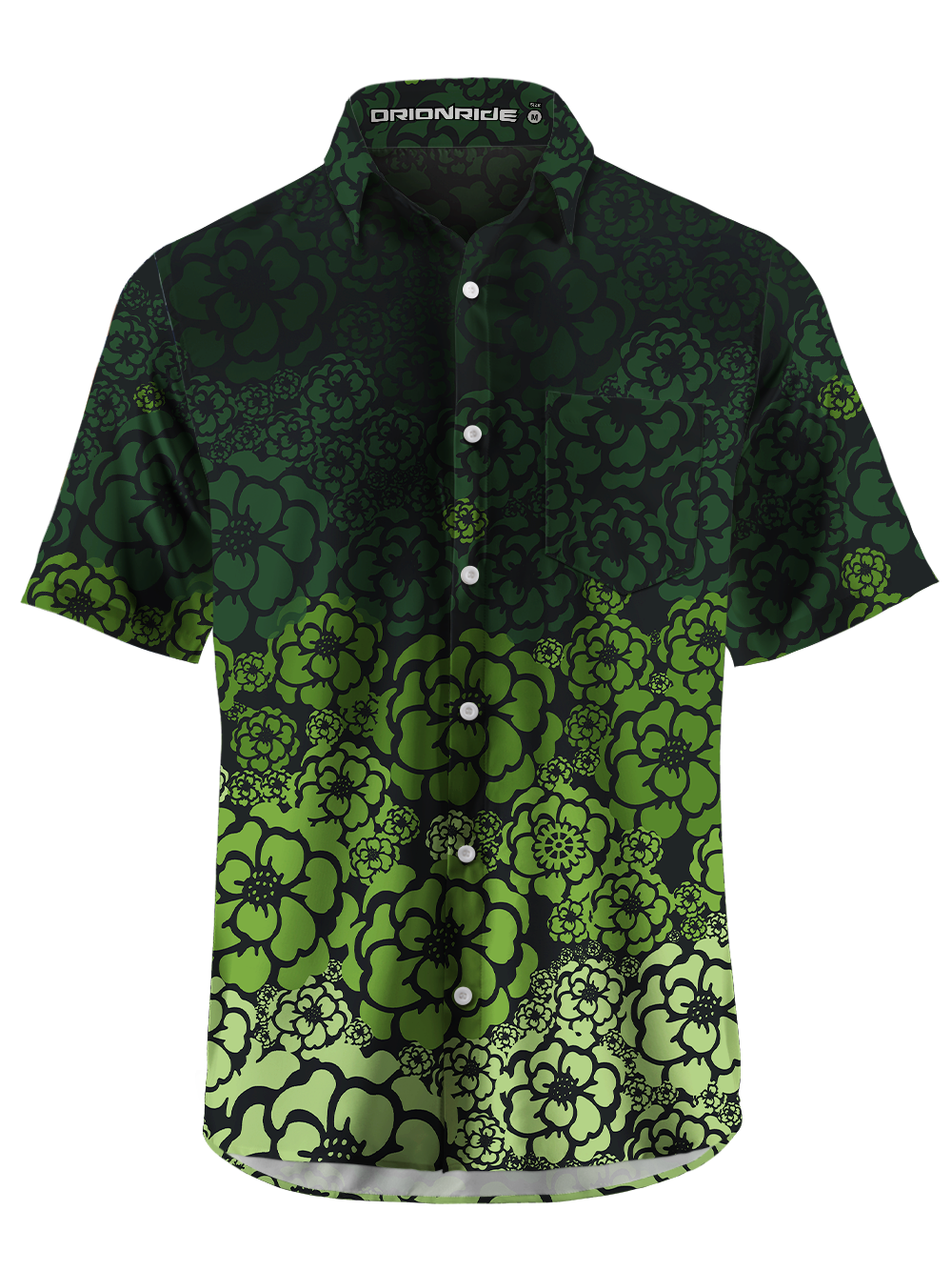 Orionride Green Life Zipper Pockets Ultra Lightweight Short Sleeves Gravel Shirt