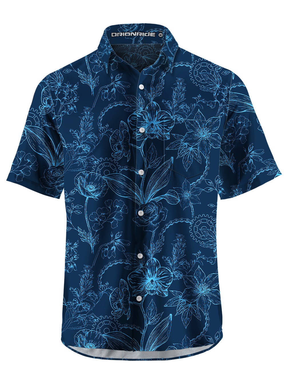 Orionride Golden Daffodils Zipper Pockets Ultra Lightweight Short Sleeves Gravel Shirt