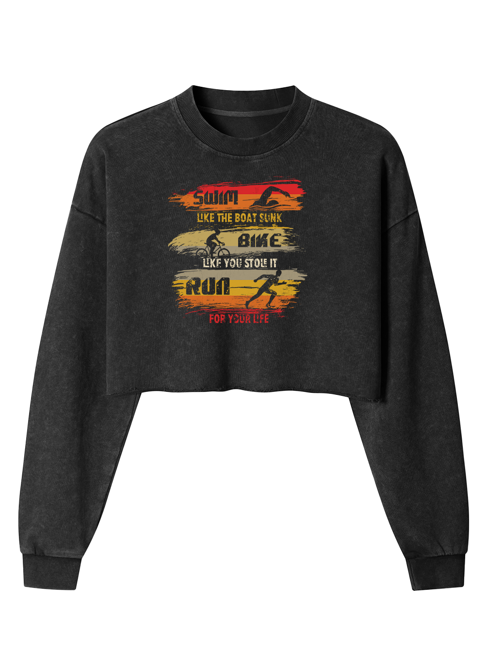 Orionride Triathlon Women's Washed Crop Sweatshirt