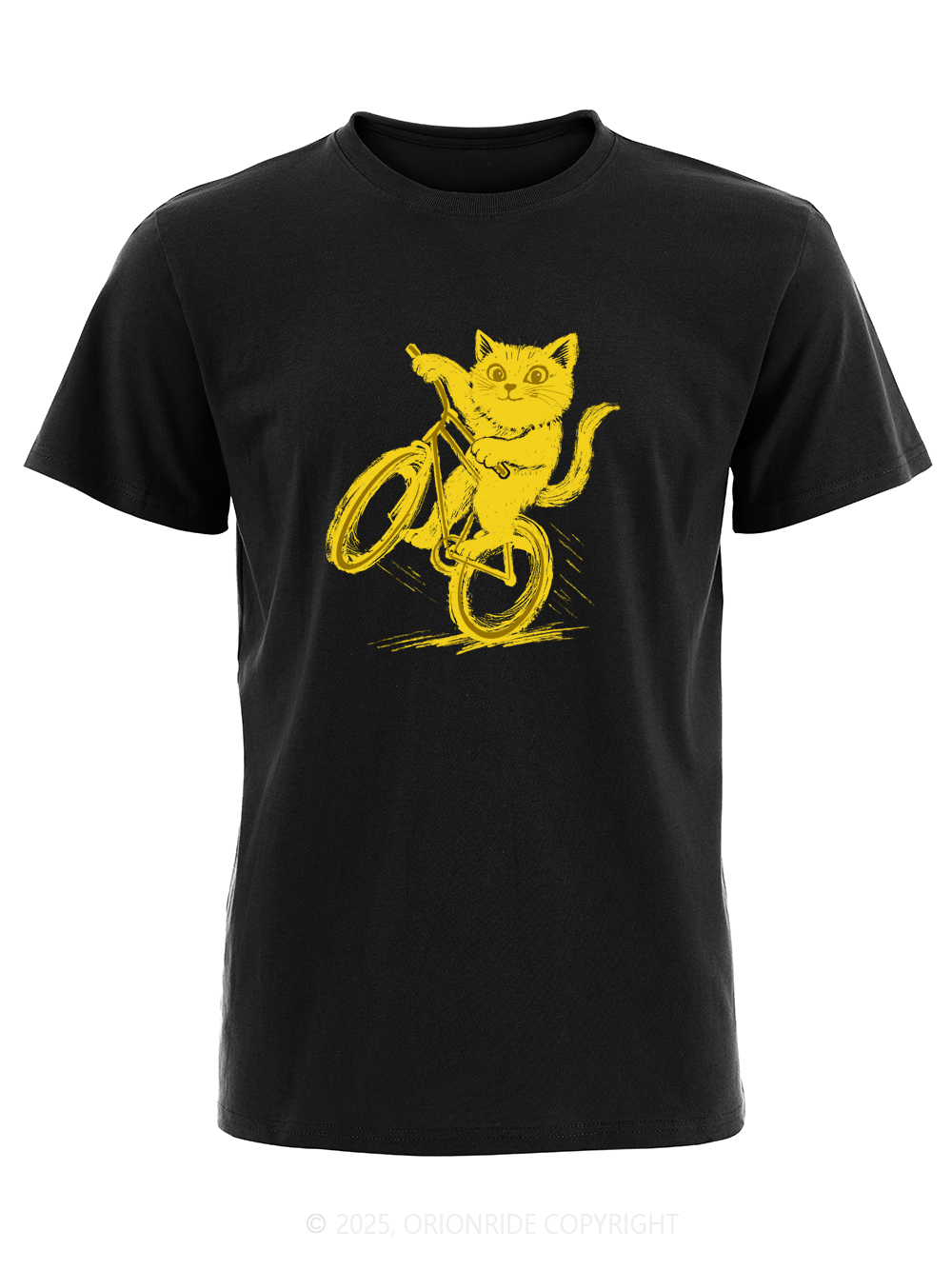 Orionride Cat Riding A Bike Short Sleeves Bike T-Shirt