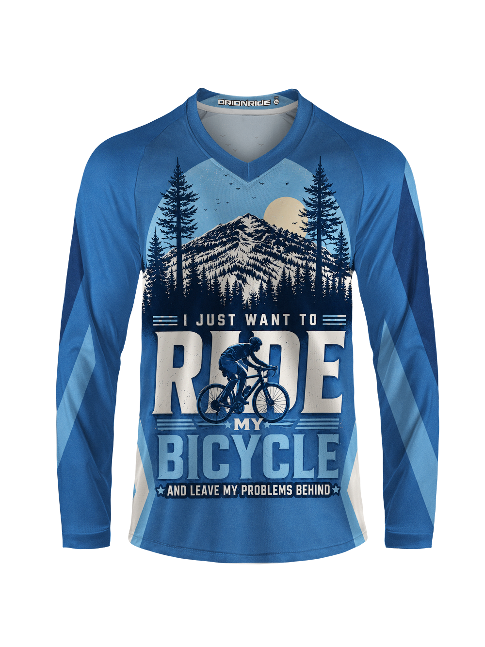 Orionride Cyclist Silhouette Long Sleeve Downhill Jersey