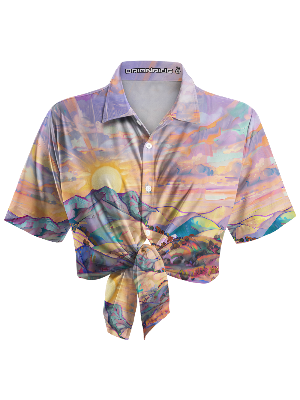 Orionride Sunset Pulse Zipper Pockets Ultra Lightweight Short Sleeves Women's Gravel Shirt