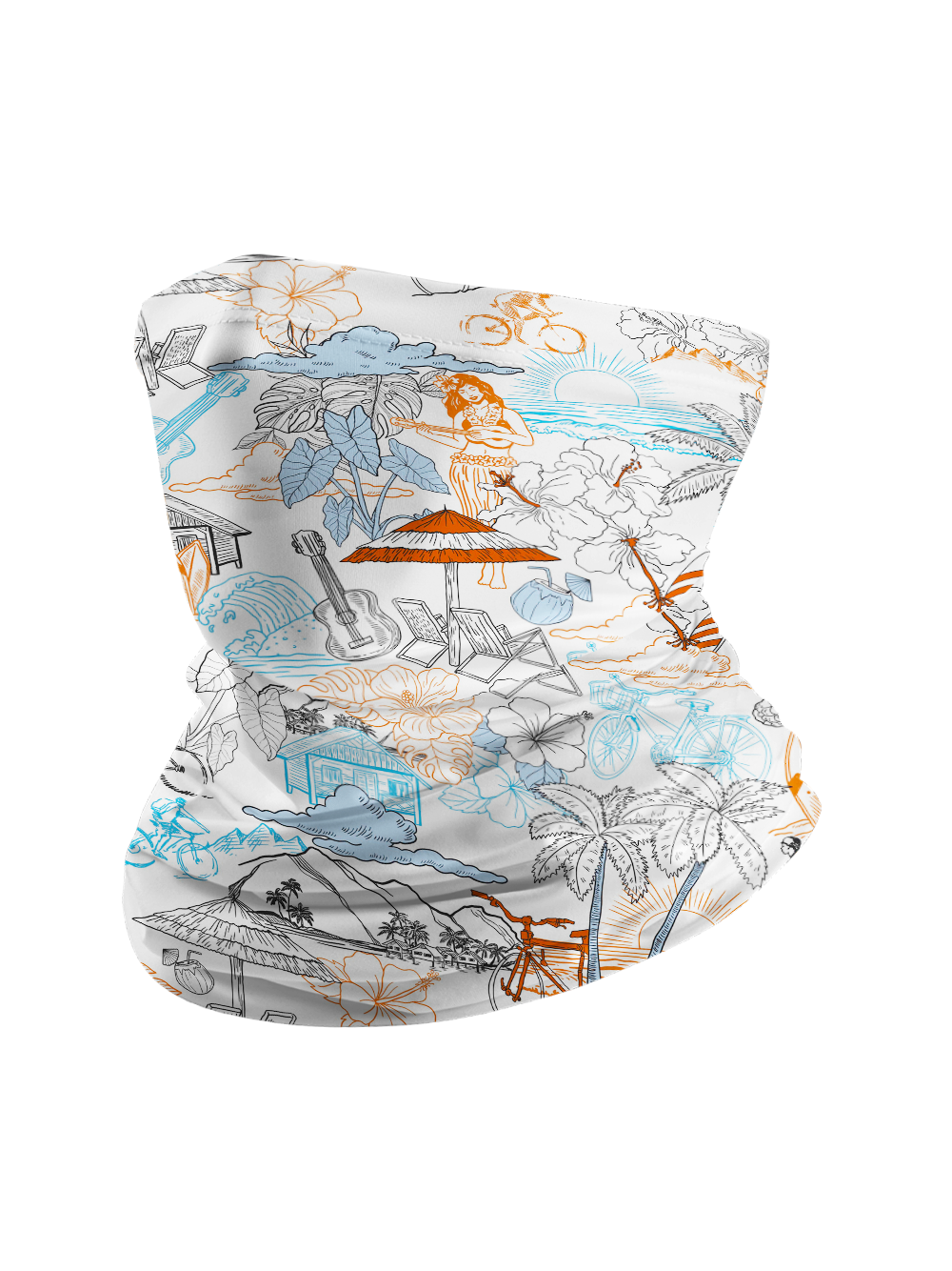 Orionride Hawaiian Style Lightweight Cycling Neck Gaiter