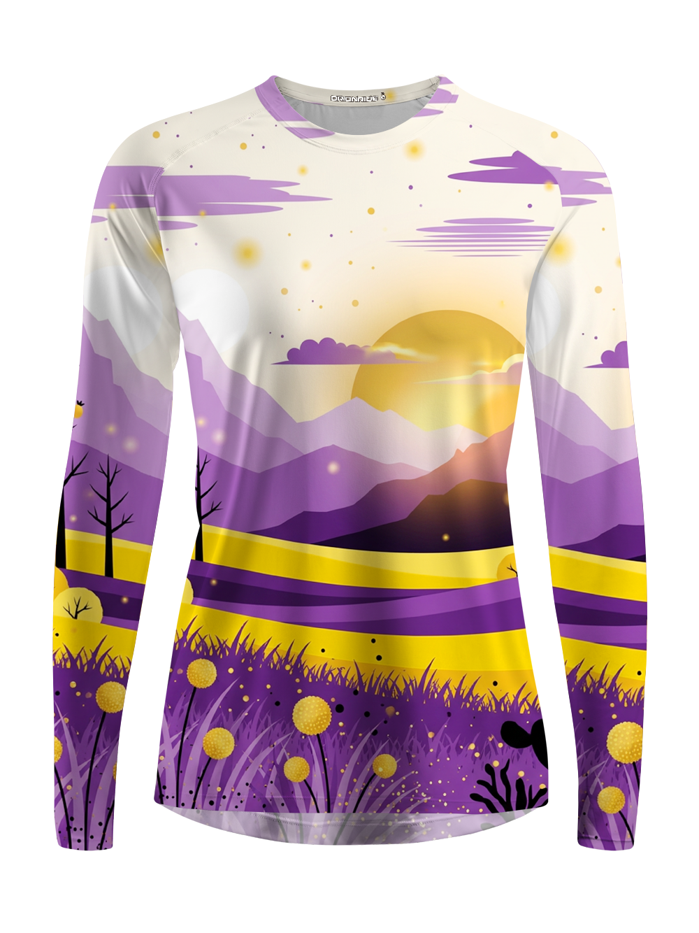 Orionride Purple Golden Field Women's Quick Dry Downhill Jersey