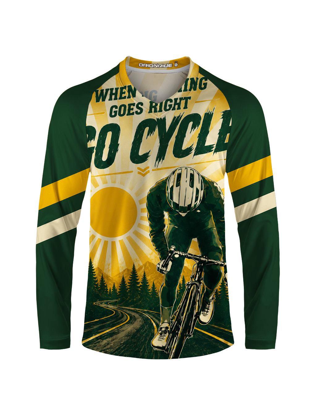 Orionride Pine Shadowed Struggle Ride Long Sleeve Downhill Jersey