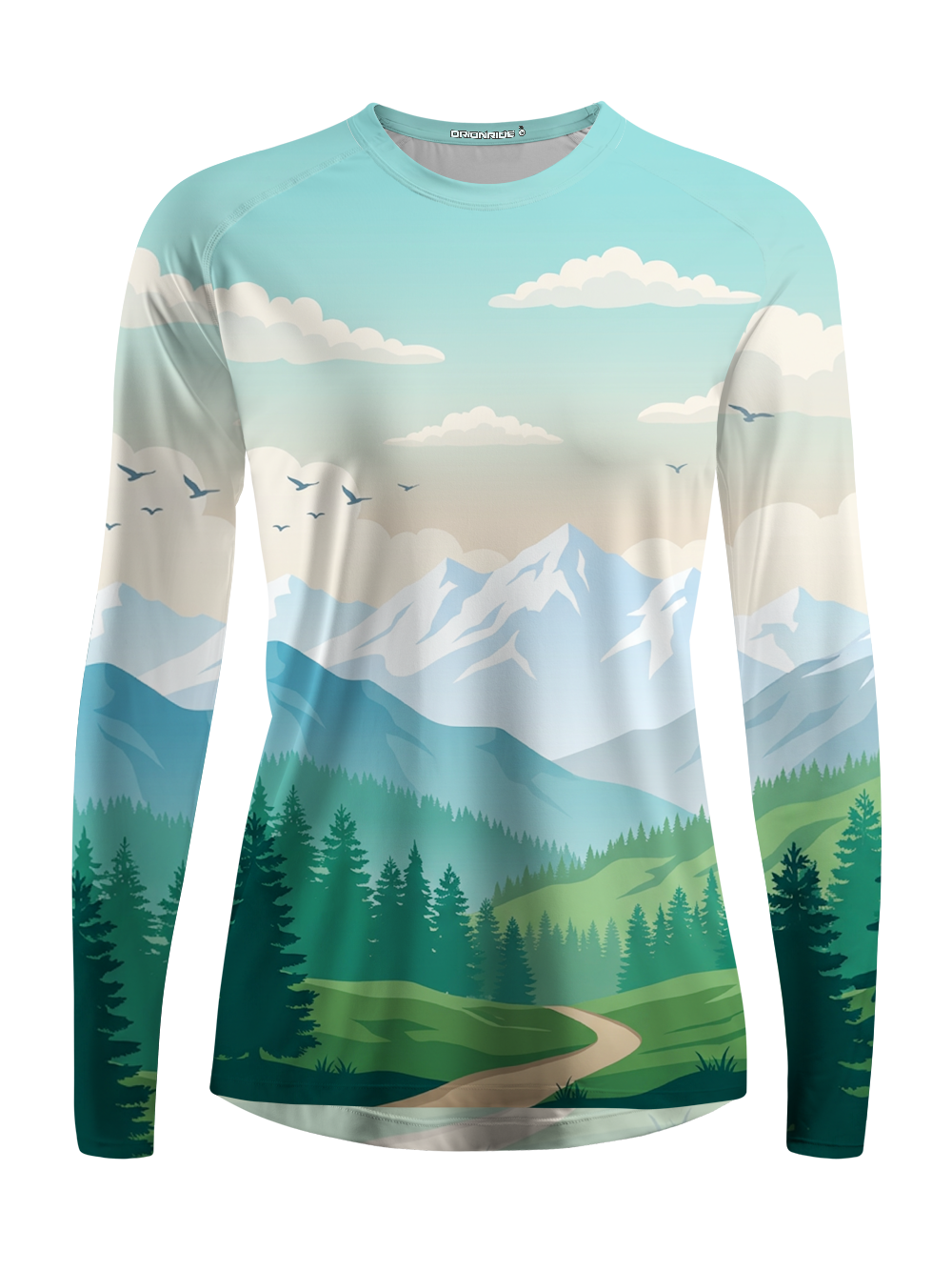 Orionride Distant Snow Mountain Women's Quick Dry Downhill Jersey