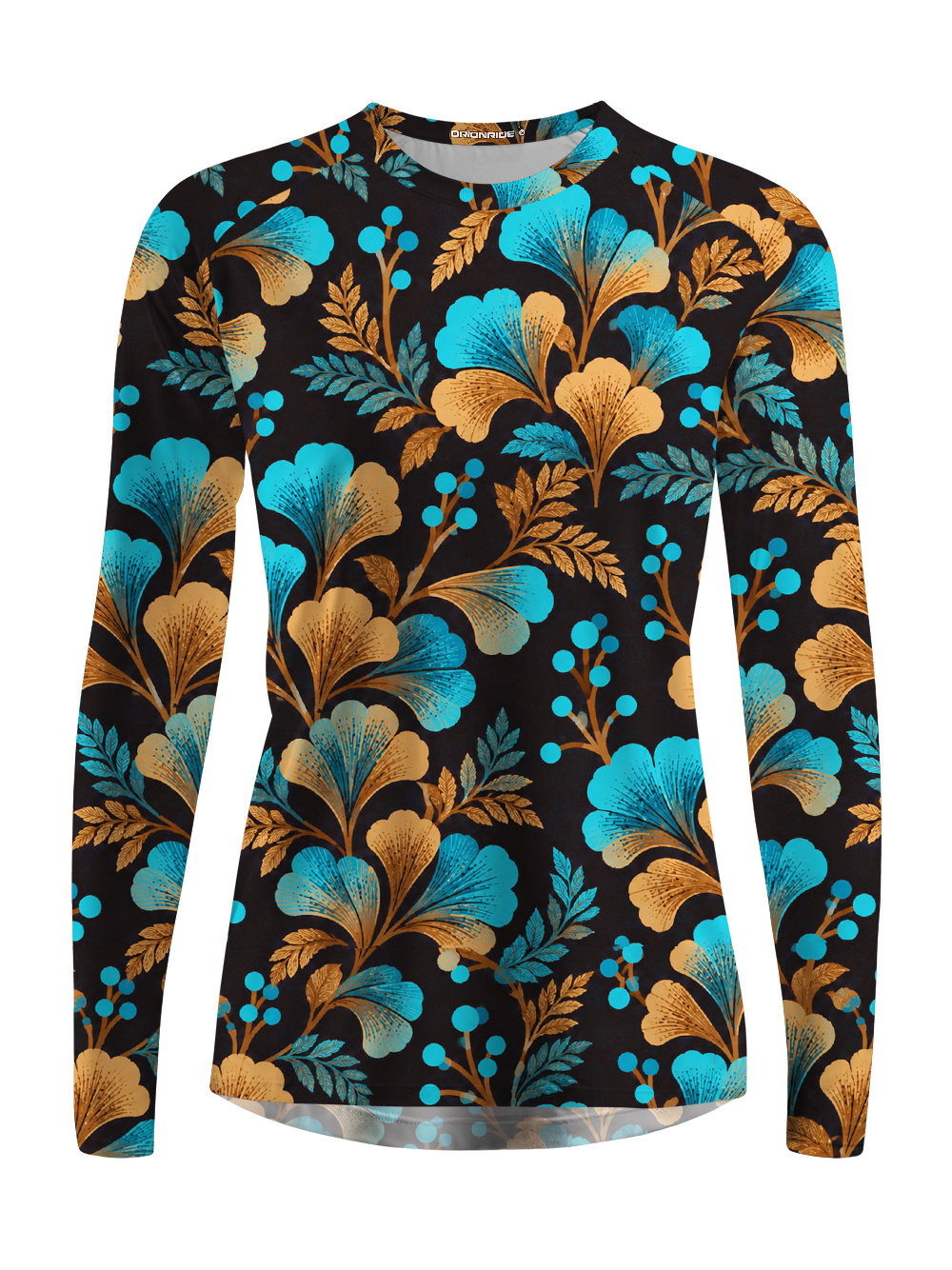 Orionride Blue Gold Bloom Women's Quick Dry Downhill Jersey