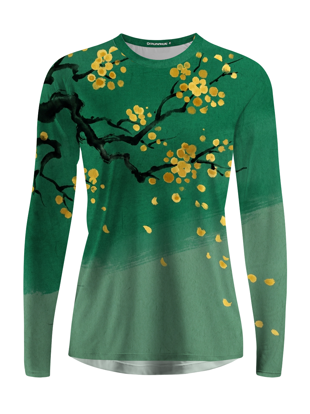 Orionride Golden Falling Flowers Women's Quick Dry Downhill Jersey