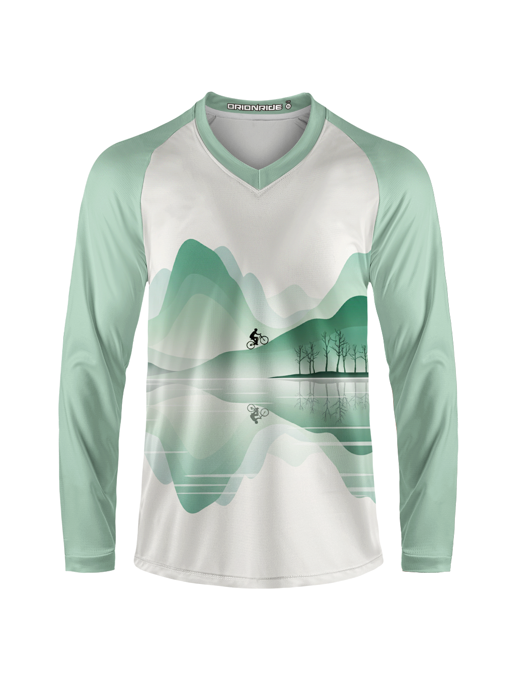 Orionride Mountain And Water Reflection Long Sleeve Downhill Jersey