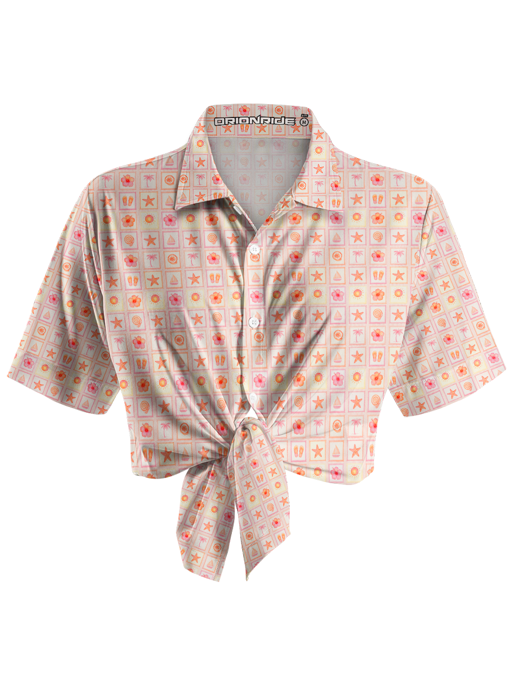 Orionride Hawaii Vacation Zipper Pockets Ultra Lightweight Short Sleeves Women's Gravel Shirt