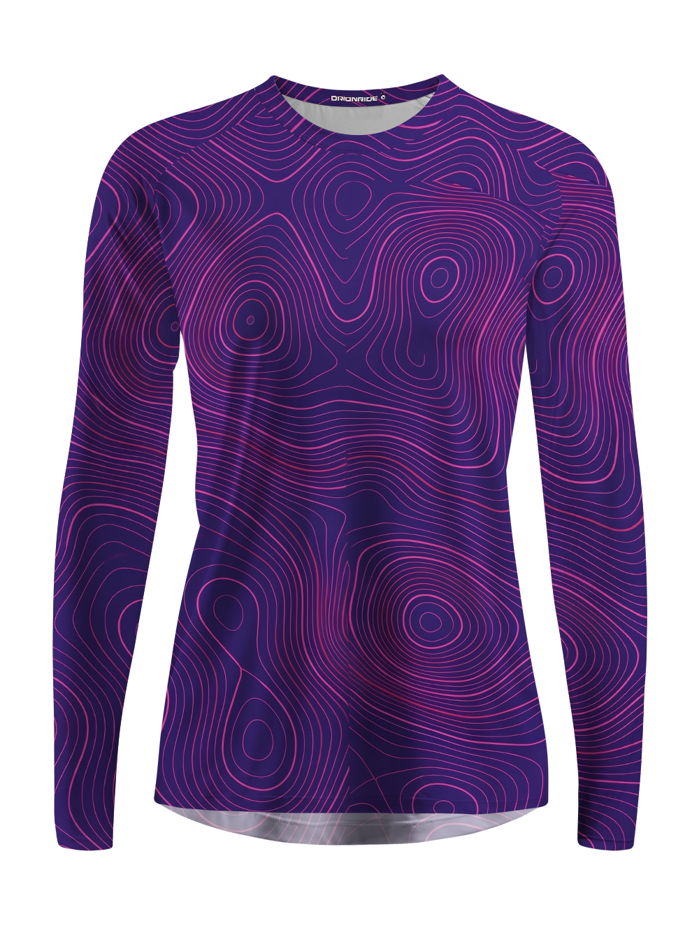 Orionride Purple Topographic Lines Women's Quick Dry Downhill Jersey