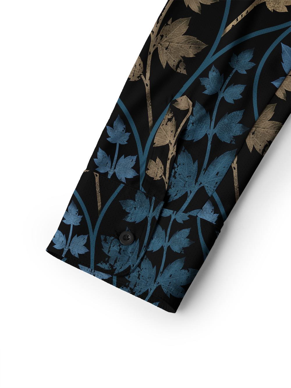 Orionride Leaf Vines Men's Stretchy Breathable Long Sleeve Gravel Shirt