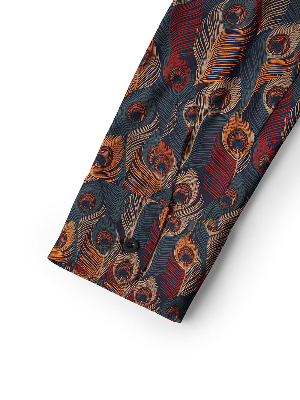 Orionride Colorful Feathers Men's Stretchy Breathable Long Sleeve Gravel Shirt