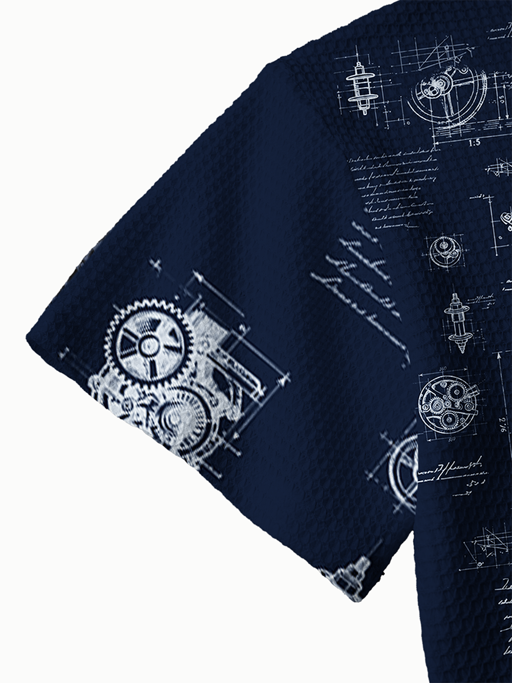 Orionride Bicycle Sketch Men's Camp Collar Knitted Shirt