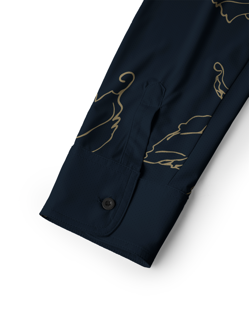 Orionride Golden Chrysanthemums Men's Stretchy Breathable Long Sleeve Gravel Shirt
