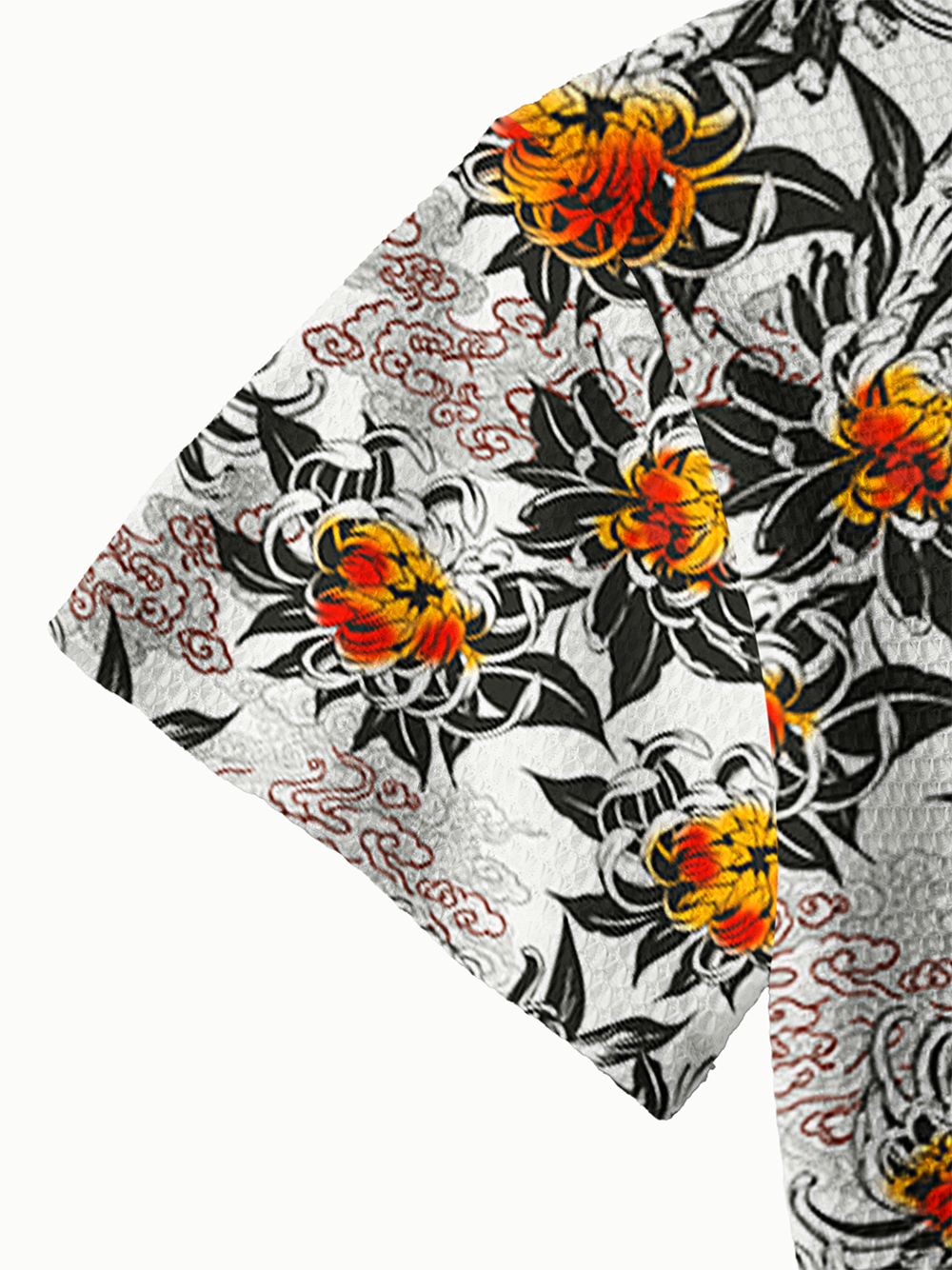 Orionride Chrysanthemums In Full Bloom Men's Camp Collar Knitted Shirt
