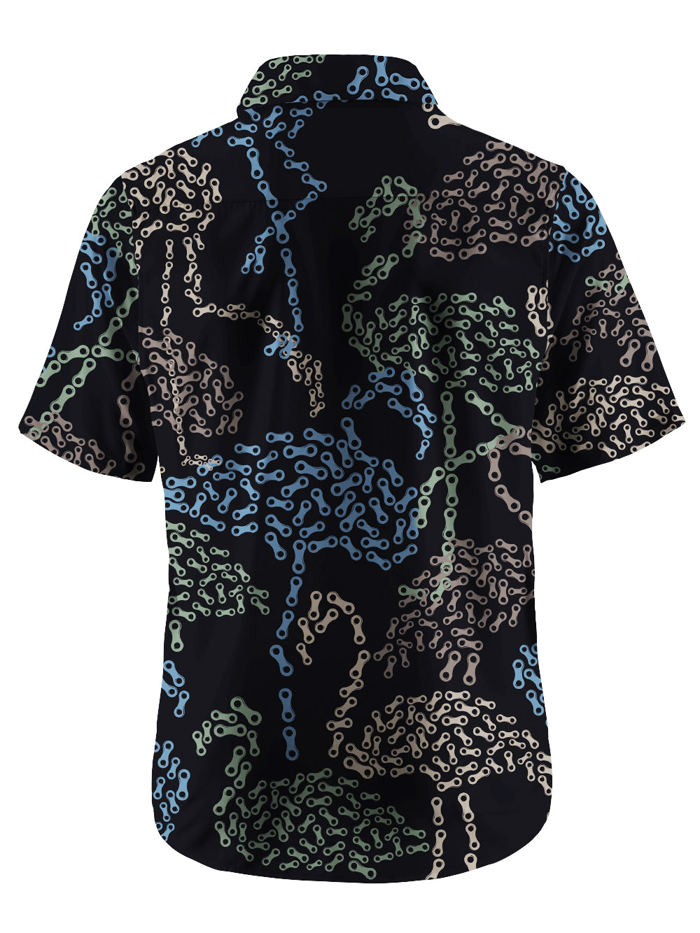 Orionride Chain Flamingos Zipper Pockets Ultra Lightweight Short Sleeves Gravel Shirt