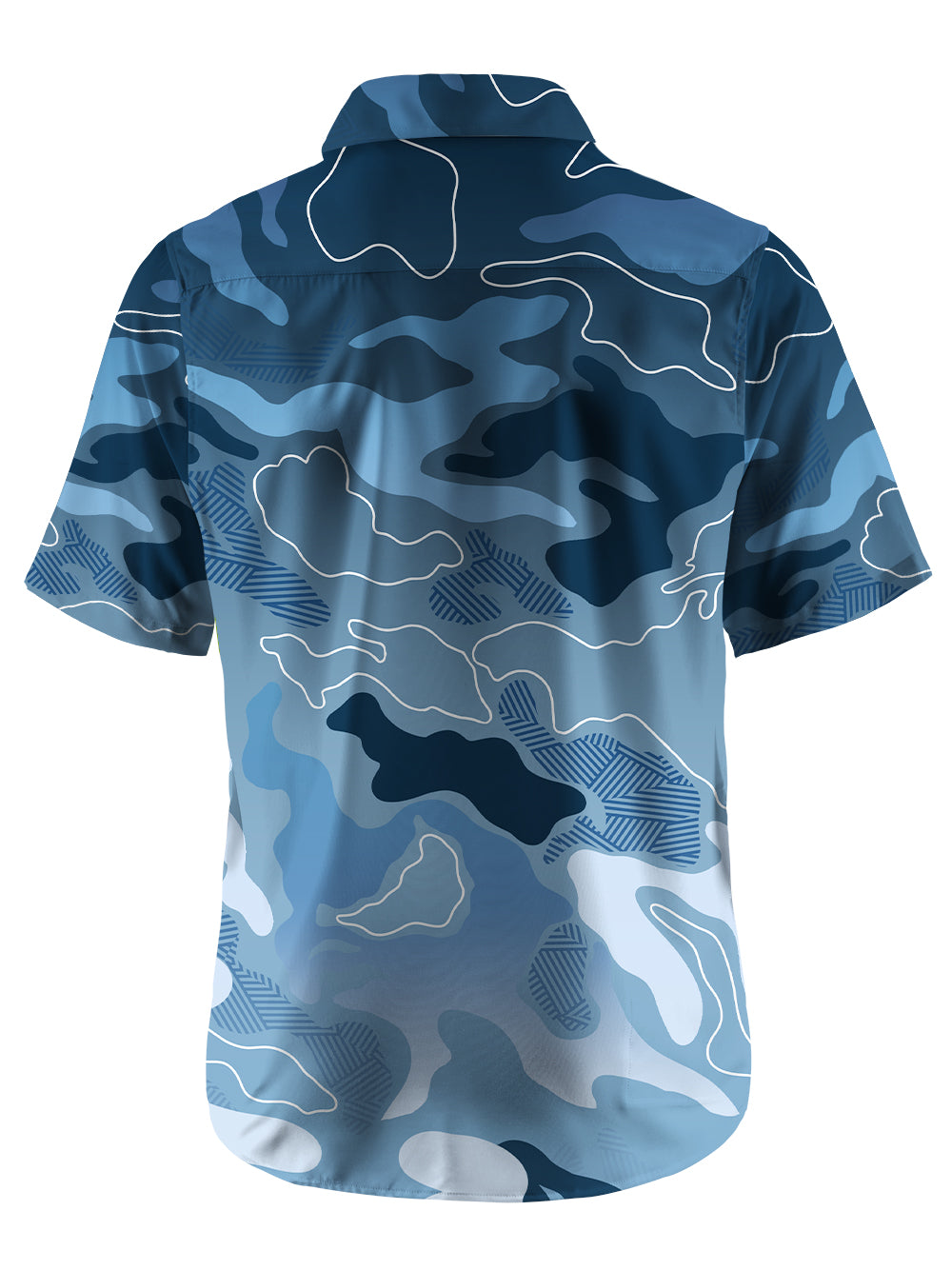 Orionride Gradient Ripple Zipper Pockets Ultra Lightweight Short Sleeves Gravel Shirt